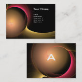 Carte De Visite ECLIPSE MONOGRAM Vibrant noir jaune (Devant / Derrière)