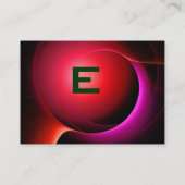 Carte De Visite ECLIPSE MONOGRAM Vibrant noir rouge (Dos)