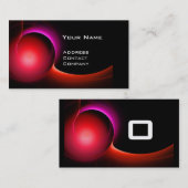 Carte De Visite ECLIPSE MONOGRAM Vibrant noir rouge (Devant / Derrière)