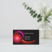 Carte De Visite ECLIPSE MONOGRAM Vibrant noir rouge (Debout devant)
