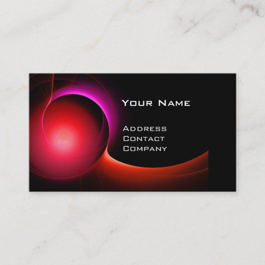 Carte De Visite ECLIPSE MONOGRAM Vibrant noir rouge (Devant)