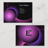 Carte De Visite ECLIPSE MONOGRAM Vibrant noir violet (Devant / Derrière)