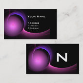 Carte De Visite ECLIPSE MONOGRAM Vibrant noir violet (Devant / Derrière)