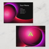 Carte De Visite ECLIPSE MONOGRAM Vibrant rose noire (Devant / Derrière)