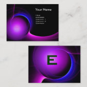 Carte De Visite ECLIPSE MONOGRAM Violet noir vibrant (Devant / Derrière)