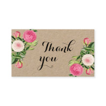 Eco amical merci fait main simple floral