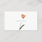 Carte De Visite Eco Botanique Graine de pavot Vert Rose Fleurs (Devant)