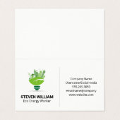 Carte De Visite Eco City | Ampoule électrique (Extérieur déplié)