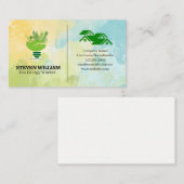 Carte De Visite Eco City | Ampoule électrique | Maisons (Devant / Derrière)