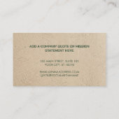 Carte De Visite Eco-Friendly Leaf Logo Kraft Look Landscaping (Dos)