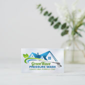 Carte De Visite Eco Friendly Pressure Wash services (Debout devant)