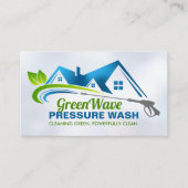 Carte De Visite Eco Friendly Pressure Wash services (Devant)
