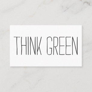 Carte De Visite Eco friendly / pro environnement simple merci bu