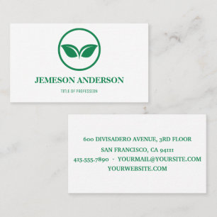 Carte de visite Eco Green   Professionnel