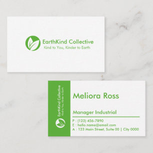 Carte De Visite Éco vert moderne Convivial Nettoyant Fresh Minimal