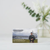 Carte De Visite École Bagpiper & Bagpiper (Debout devant)
