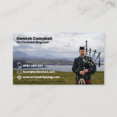 Carte De Visite École Bagpiper & Bagpiper (Devant)