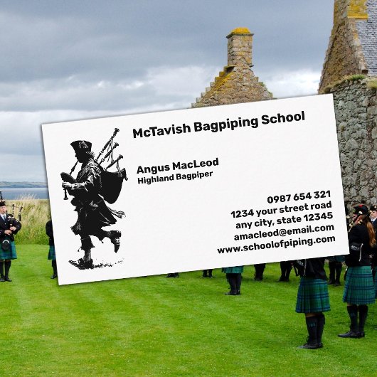 Carte De Visite École Bagpiper & Bagpiper