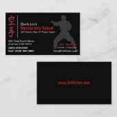 Carte De Visite École d'arts martiaux (Devant / Derrière)