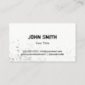 Carte De Visite École d'arts martiaux Ceinture noire Maître (Dos)