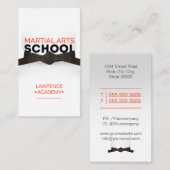 Carte De Visite École d'arts martiaux / Karate dojo (Devant / Derrière)