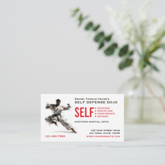 Carte De Visite École d'autodéfense (Debout devant)