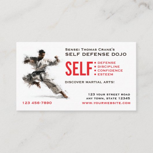 Carte De Visite École d'autodéfense (Devant)
