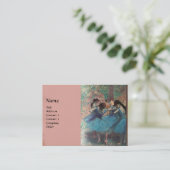 CARTE DE VISITE ÉCOLE DE BALLERINA DE DANSE, BALLET BLEU ROSE DANS (Debout devant)
