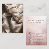 Carte De Visite École de ballet de luxe Design photo (Devant / Derrière)