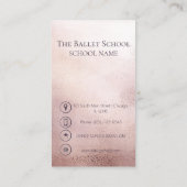 Carte De Visite École de ballet photo de luxe (Dos)