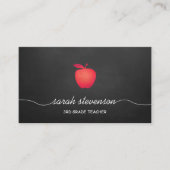 Carte De Visite École de Chalboard Rouge (Devant)