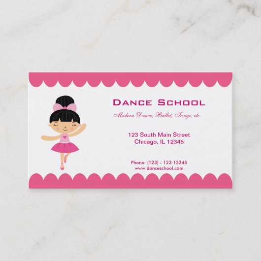 Carte De Visite École de danse (Devant)
