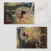 CARTE DE VISITE ÉCOLE DE DANSE / BALLERINA BALLET DANCER (Devant / Derrière)