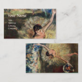 CARTE DE VISITE ÉCOLE DE DANSE / BALLERINA BALLET DANCER (Devant / Derrière)