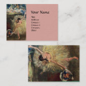CARTE DE VISITE ÉCOLE DE DANSE / BALLERINA BALLET DANCER (Devant / Derrière)