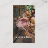 CARTE DE VISITE ÉCOLE DE DANSE, BALLERINA BALLET DANSEURS EN ROSE (Dos)