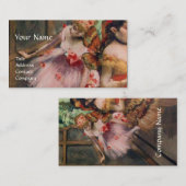 CARTE DE VISITE ÉCOLE DE DANSE, BALLERINA BALLET DANSEURS EN ROSE (Devant / Derrière)