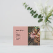 CARTE DE VISITE ÉCOLE DE DANSE, BALLERINA BALLET DANSEURS EN ROSE (Debout devant)