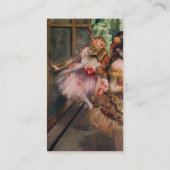 CARTE DE VISITE ÉCOLE DE DANSE, BALLERINA BALLET DANSEURS EN ROSE (Dos)