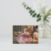 CARTE DE VISITE ÉCOLE DE DANSE, BALLERINA BALLET DANSEURS EN ROSE (Debout devant)