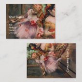 CARTE DE VISITE ÉCOLE DE DANSE, BALLERINA BALLET DANSEURS EN ROSE (Devant / Derrière)