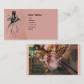 CARTE DE VISITE ÉCOLE DE DANSE / BALLERINA DANSEURS DE BALLET EN R (Devant / Derrière)
