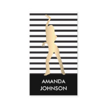 École de danse Noir Blancs Blancs QR Code Or