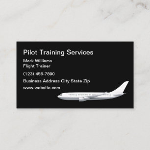 Carte De Visite École de formation de pilote de vol