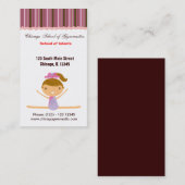 Carte De Visite École de gymnastique (Devant / Derrière)