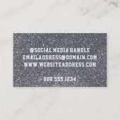 Carte De Visite École de Parties scintillant Blue & Silver Footbal (Dos)