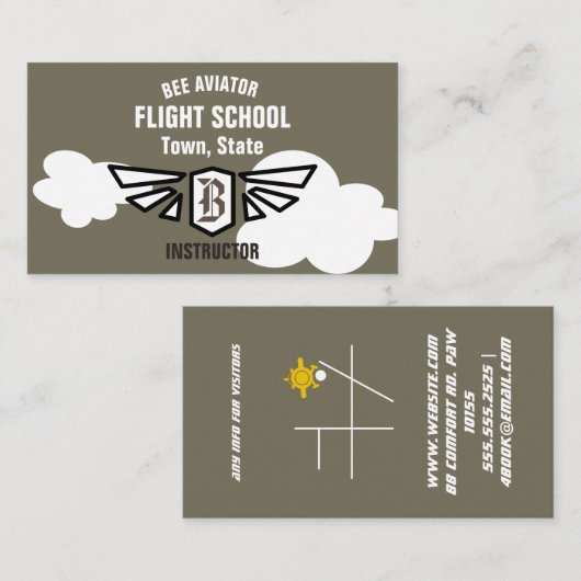 Carte De Visite École de pilotage (Devant / Derrière)