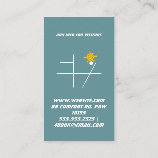 Carte De Visite École de pilotage (Dos)