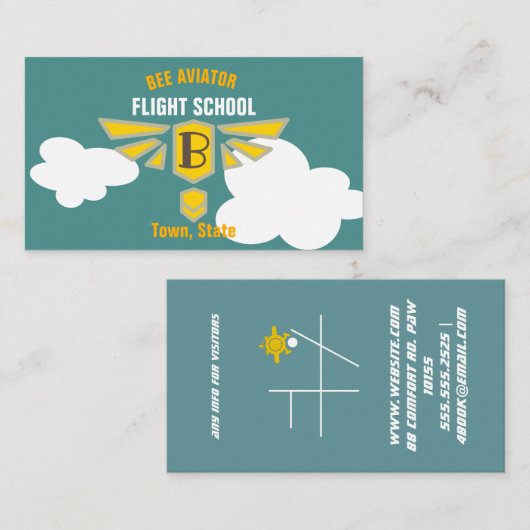 Carte De Visite École de pilotage (Devant / Derrière)