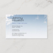 Carte De Visite École de pilotage d'avion | Instructeur (Dos)